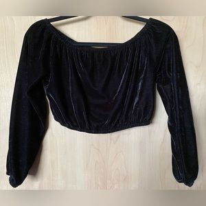 Velvet crop top